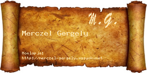 Merczel Gergely névjegykártya